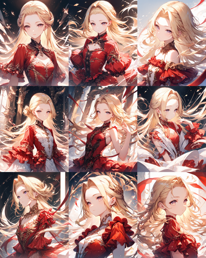 Animagine XL 4.0 opt - 髪の毛を左右に分けるヘアスタイルを表現するプロンプト、画像生成結果:画像13