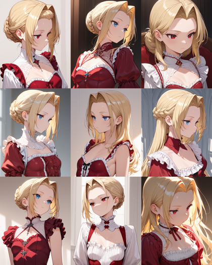 WAI-illustrious-SDXL v15.0 - 髪の毛を左右に分けるヘアスタイルを表現するプロンプト、画像生成結果:画像11