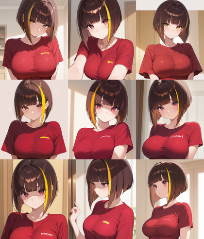 Copax TimeLess Xplus-2B-NSWF-1 - おかっぱ頭、ボブカットのヘアスタイルを表現するプロンプト、画像生成結果:画像13