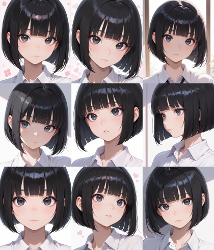 Nova Anime XL v17.0 - おかっぱ頭、ボブカットのヘアスタイルを表現するプロンプト、画像生成結果:画像2