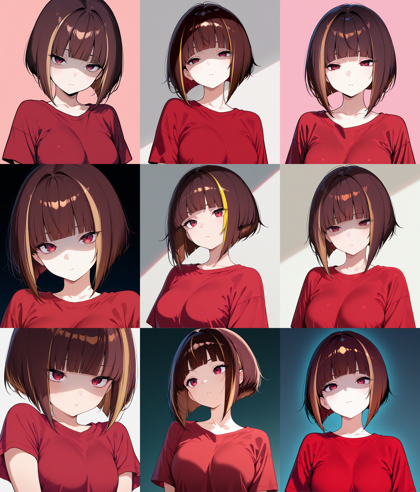 Raehoshi illust XL v9.1 - おかっぱ頭、ボブカットのヘアスタイルを表現するプロンプト、画像生成結果:画像11