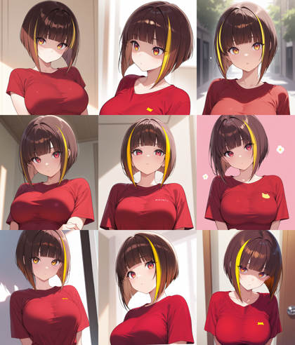 WAI-illustrious-SDXL v16.0 - おかっぱ頭、ボブカットのヘアスタイルを表現するプロンプト、画像生成結果:画像8