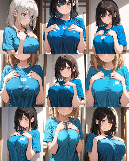 AlcAI - AnimeHaven awakening - v30 - 胸の上に手を置くポーズを表現するプロンプト、画像生成結果:画像7