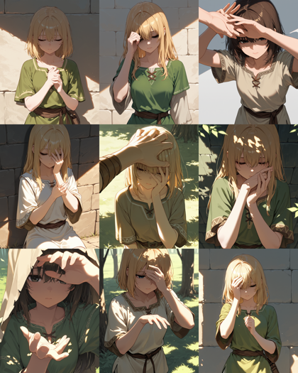 WAI-illustrious-SDXL v16.0 - 手で日差しを避ける、手を目の上にかざすポーズのプロンプト:画像6