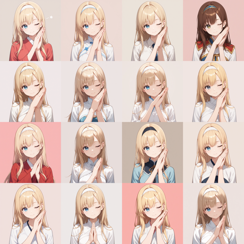 Zuki Anime Ill v4.0 - 手を合わせるポーズのプロンプト・画像生成結果:画像22