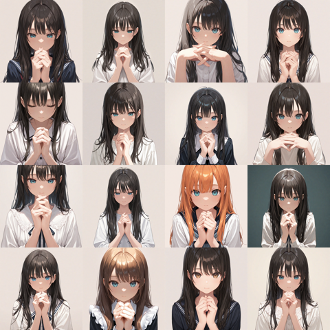 Nova Anime v5.5 - 手を合わせるポーズのプロンプト・画像生成結果:画像10