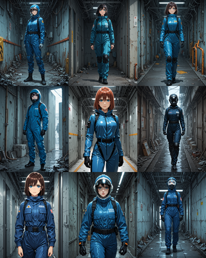 Kawaii Realistic Manga IL Mix v0.2 - 化学防護服、生物防護服を表現するプロンプト、画像生成結果:画像16