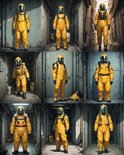 Nova Anime XL v12.5 - 化学防護服、生物防護服を表現するプロンプト、画像生成結果:画像2