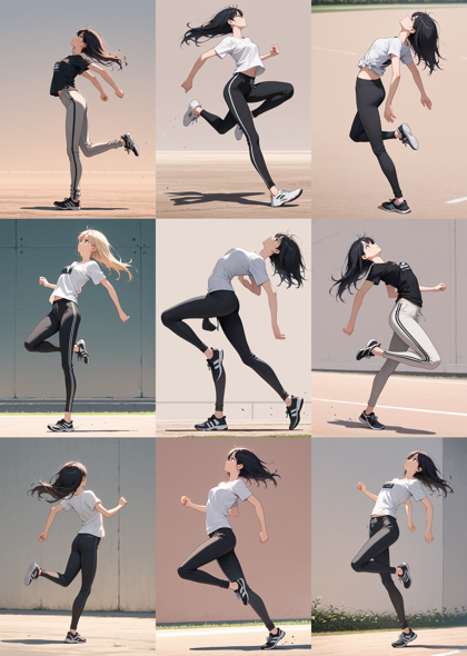 animemix v8.0 - 踵で着地、接地しているポーズを表現するプロンプト、画像生成結果:画像18
