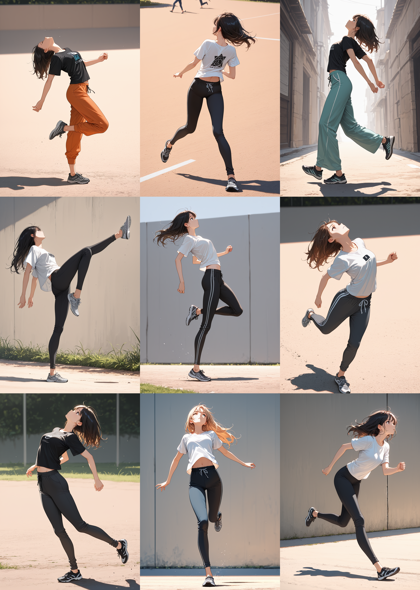 ANTI-NOVA v1.0 - 踵で着地、接地しているポーズを表現するプロンプト、画像生成結果:画像17