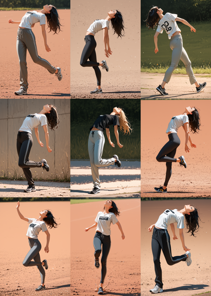 Bismuth Illustrious Mix v6.0 - 踵で着地、接地しているポーズを表現するプロンプト、画像生成結果:画像43