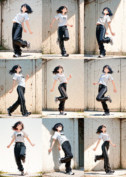 BrDr XL V04h - 踵で着地、接地しているポーズを表現するプロンプト、画像生成結果:画像60