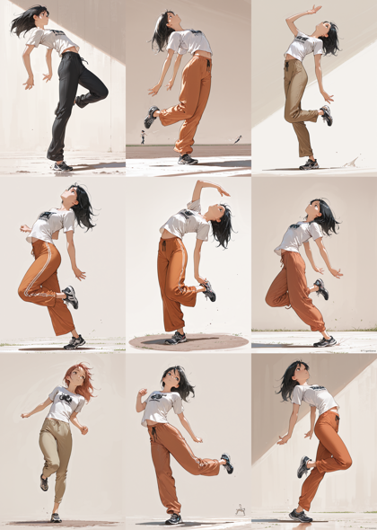 Confound Atelier v3 - 踵で着地、接地しているポーズを表現するプロンプト、画像生成結果:画像66