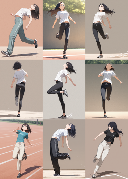 Dvine v6.0 - 踵で着地、接地しているポーズを表現するプロンプト、画像生成結果:画像23