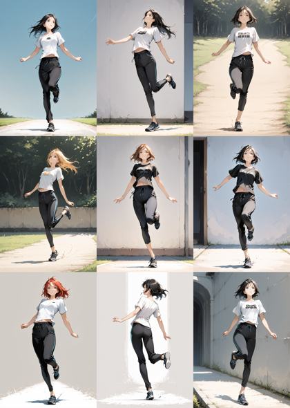 FiaMix Illustrious-XL v3.00 - 踵で着地、接地しているポーズを表現するプロンプト、画像生成結果:画像57