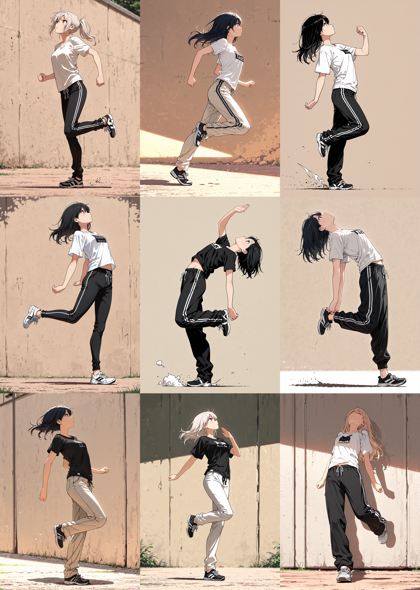 Hakushi Mix v1.41 - 踵で着地、接地しているポーズを表現するプロンプト、画像生成結果:画像10