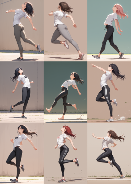 HDA Rainbow Illus v1.7new - 踵で着地、接地しているポーズを表現するプロンプト、画像生成結果:画像24