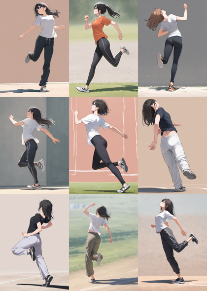 HinanoMix v5.0 - 踵で着地、接地しているポーズを表現するプロンプト、画像生成結果:画像35