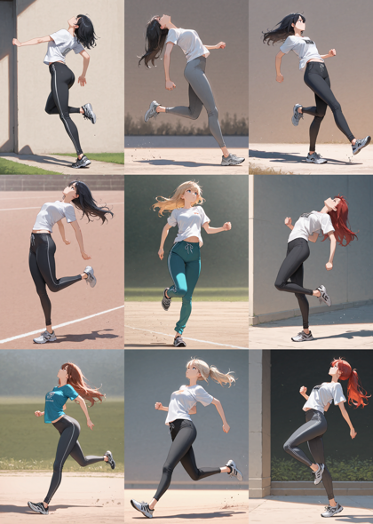 Prefect illustrious XL v4.0 - 踵で着地、接地しているポーズを表現するプロンプト、画像生成結果:画像6