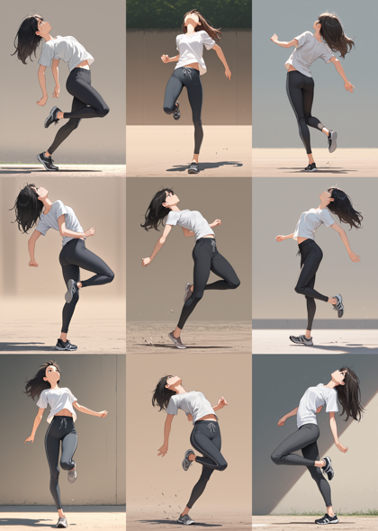 SteinIllustrious v16 - 踵で着地、接地しているポーズを表現するプロンプト、画像生成結果:画像20