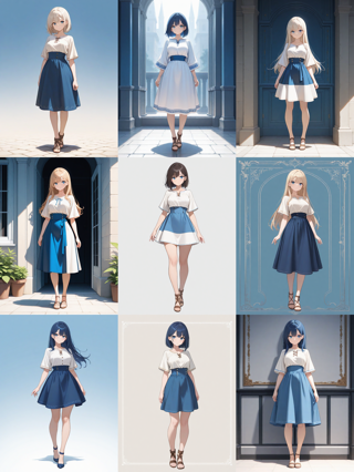 Nova Anime XL v8.0 - 胸下まであるスカートを描画するプロンプト:画像3