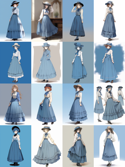 Animagine XL - 胸下まであるスカートを描画するプロンプト:画像20