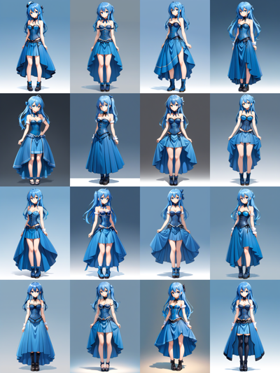 BluePencil XL v1.0.0 - 胸下まであるスカートを描画するプロンプト:画像6