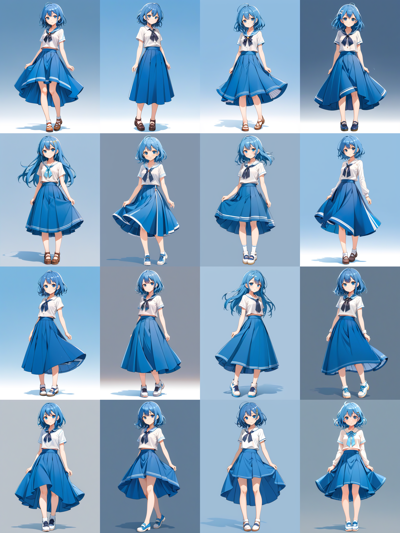 BluePencil XL v1.0.0 - 胸下まであるスカートを描画するプロンプト:画像26