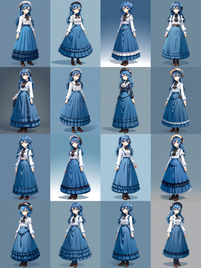 BluePencil XL v1.0.0 - 胸下まであるスカートを描画するプロンプト:画像22