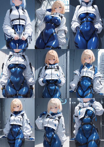 Prefect illustrious XL v6.0 - 腰、太もも、下半身にベルトをしているコスチュームを表現するプロンプト、画像生成結果:画像3