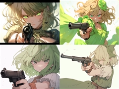 拳銃を構えるポーズのプロンプト・画像生成結果:画像21