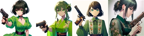 拳銃を構えるポーズのプロンプト・画像生成結果:画像26