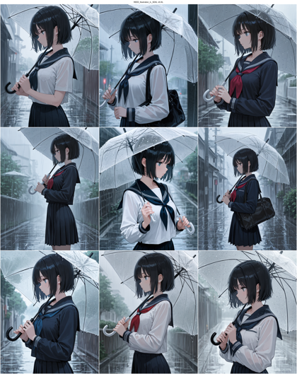 REED_Illustration_IL_SDXL v6.0IL - 傘をさすキャラクターを表現するプロンプト、画像生成結果:画像6