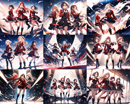 Animagine XL v4.0 opt - アイドルのコスチュームを表現するプロンプト、画像生成結果:画像1