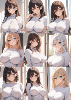 Nova Anime XL v9.0 - 実現不可能なほど体のラインにフィットしたデザインの衣装を表現するプロンプトと画像生成結果:画像6