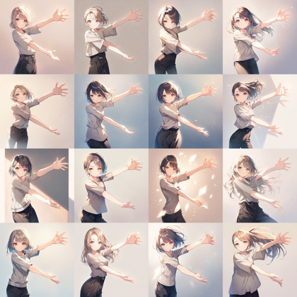 animagine XL 4.0 - 「じゃーん！こちらです！」のポーズのプロンプト、画像生成結果:画像5