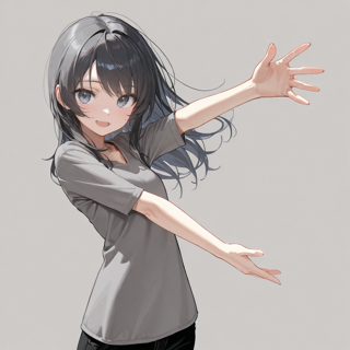 2025年2月版 - 「じゃーん！こちらです！」のポーズのプロンプト、画像生成結果:画像2