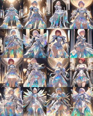 Liz Mix v14 - 虹色の光沢、セロファンの薄膜干渉を表現するプロンプト:画像3