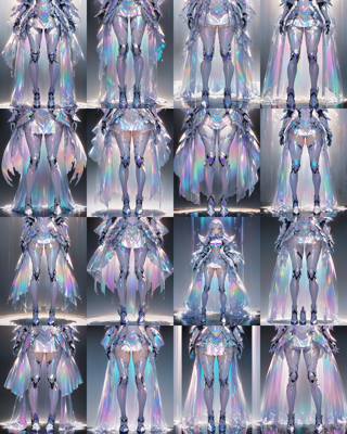 tr Magic On Paper V3 - 虹色の光沢、セロファンの薄膜干渉を表現するプロンプト:画像4