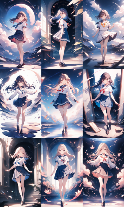 Animagine XL v4.0 opt - セーラー服のプロンプト:画像6
