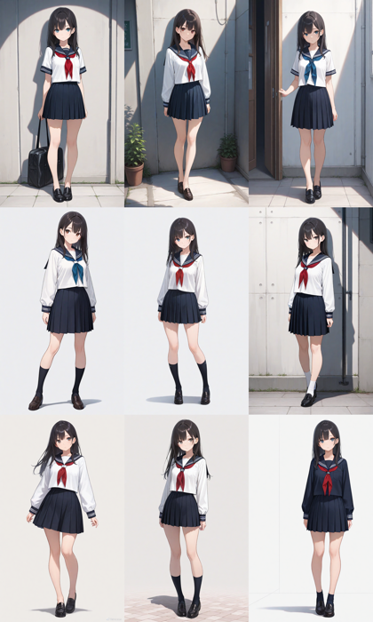 Nova Anime XL v7.0 - セーラー服のプロンプト:画像2