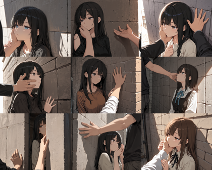 AlcAI - AnimeHaven Awakening - v30 - 壁ドンのポーズを表現するプロンプトと画像生成結果:画像9