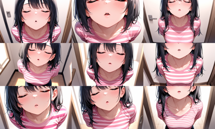 JANKU v5 - キスをおねだりする表情、シーンを表現するプロンプト、画像生成結果:画像5