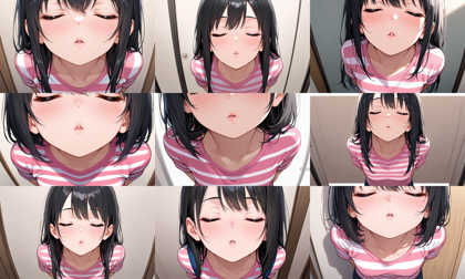 WAI-NSFW-Illustrious v14.0 - キスをおねだりする表情、シーンを表現するプロンプト、画像生成結果:画像2