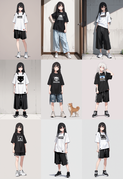 AlcAI - AnimeHaven awakening - v30 - ひざ丈程度の長さのパンツを表現するプロンプト、画像生成結果:画像10