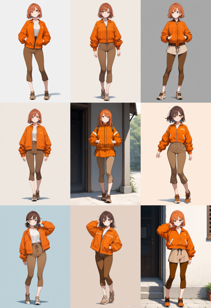 Nova Anime XL v12.5 - ひざ丈程度の長さのパンツを表現するプロンプト、画像生成結果:画像2