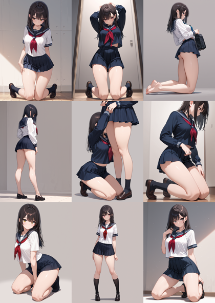 WAI-NSFW-Illustrious v14.0 - 膝立ちするポーズのプロンプト、画像生成結果:画像8
