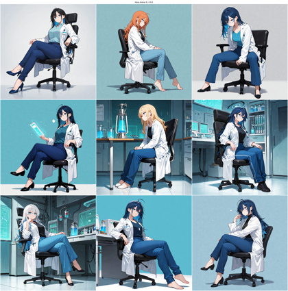 Nova Anime XL v18.0 - 白衣を表現するプロンプト、画像生成結果:画像2