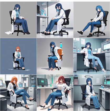 WAI-illustrious-SDXL v16.0 - 白衣を表現するプロンプト、画像生成結果:画像1