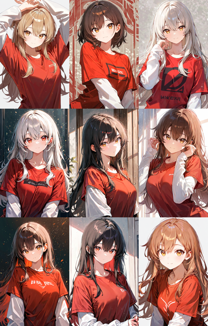 CatPony-Dark Ani-il v3 - 長袖のシャツの上に半袖のシャツを着ているキャラクターを表現するプロンプト、画像生成結果:画像7